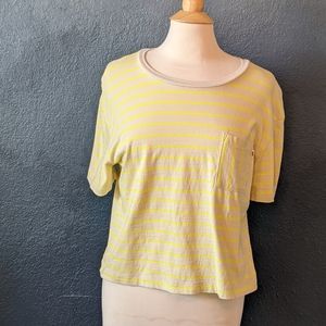 Vans yellow striped crop top